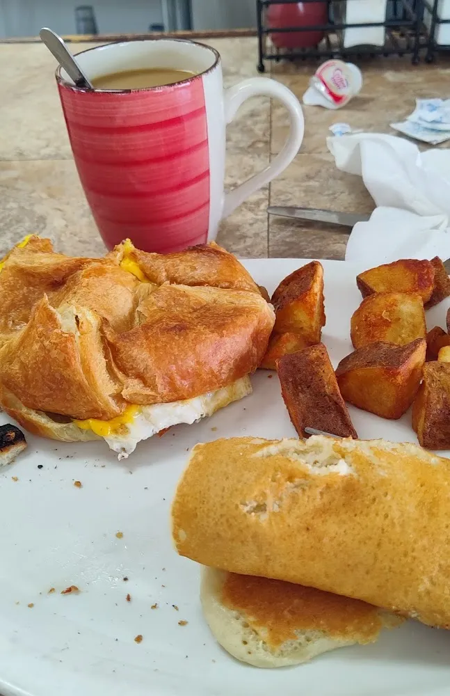 Ham Egg and Cheese Croissant Sandwich