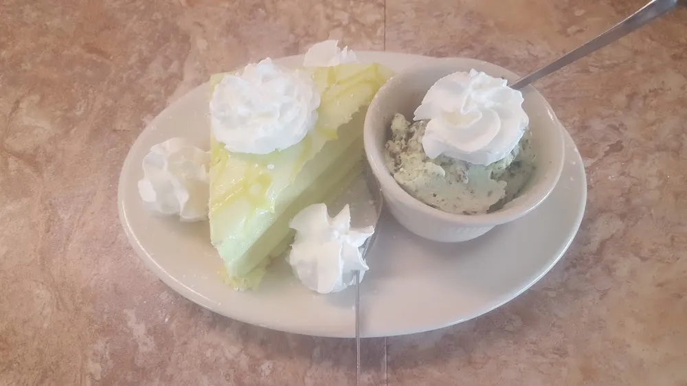 Key Lime Cake and Ice Cream